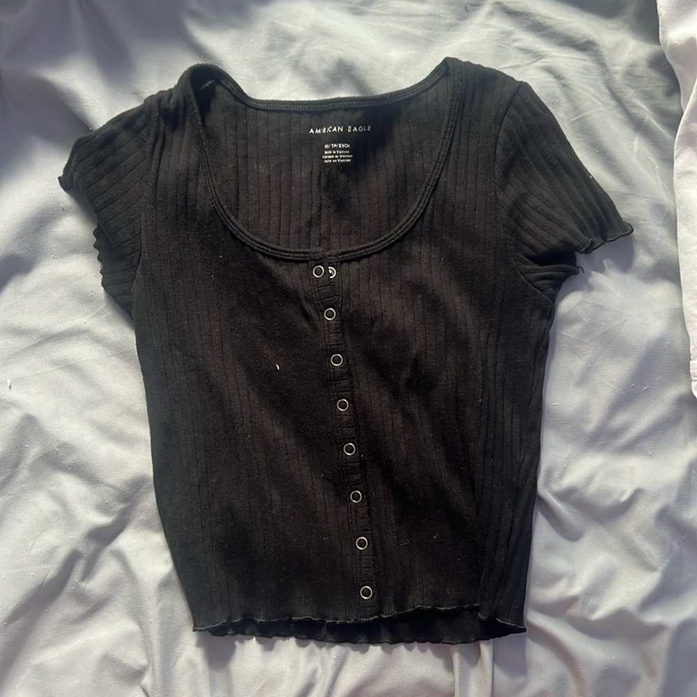 American Eagle black ribbed top